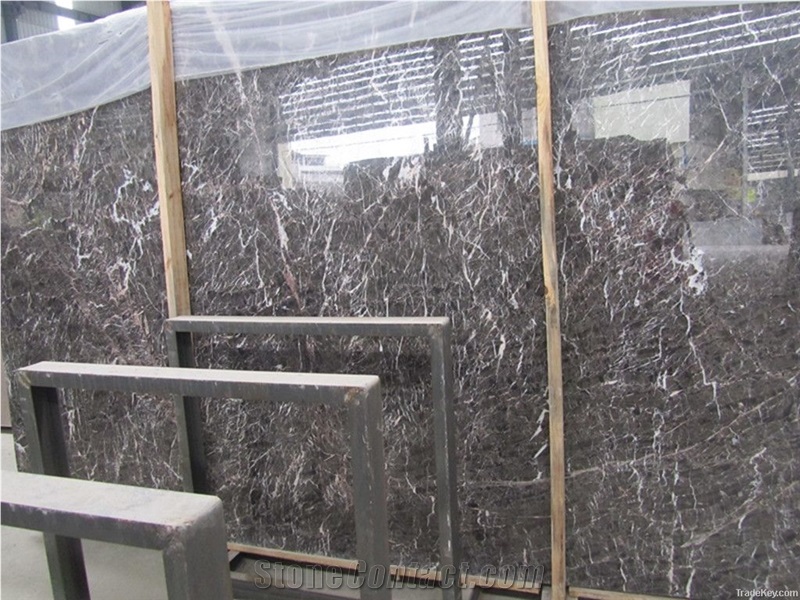 White Veins Hang Grey Marble Tiles, China Grey Marble Floor Covering Tiles