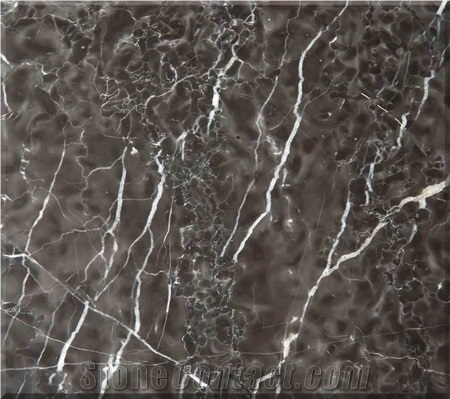 White Veins Hang Grey Marble Tiles, China Grey Marble Floor Covering Tiles