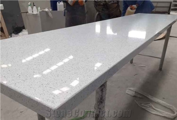 Sparkling Quartz Artificial Stone Kitchen Countertops