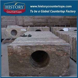 2017 High Quality Blue Gold Granite Countertops Natural Durable Stone, Economical Choice Popular in Bathroom Counter Tops Style for Custom Hospitality & Multi-Family Projects