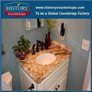 2017 High Quality River Yellow Granite Natural Stone Countertops Vanity Top, Bathroom Counter Tops Customized Cut to Size Prefab Polished 2017 High Quality River Yellow Granite Natural Stone Countertops Vanity Top, Bathroom Counter Tops Customized Cut to Size Prefab Polished