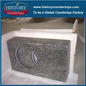 2017 High Quality Sapphire Blue Granite Countertops Natural Durable Stone, Economical Choice Popular in Bathroom Counter Tops Style for Custom Hospitality & Multi-Family Projects