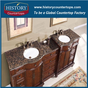 Best Granite Bathroom Tops with Custom Edging, Stone Vanity Tops with Standard Size and Custom Size for Multi-Family & Hospitality Projects