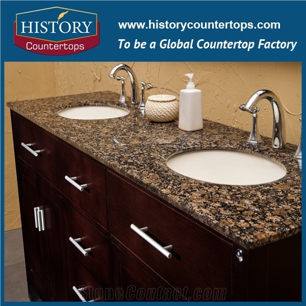 Best Granite Bathroom Tops with Custom Edging, Stone Vanity Tops with Standard Size and Custom Size for Multi-Family & Hospitality Projects