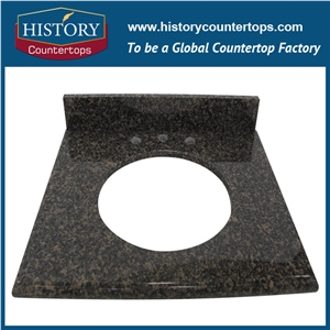 China Yellow Leopard Skin Flower Granite in Bathroom Counter Tops Style for Custom Hospitality & Multi-Family Projects