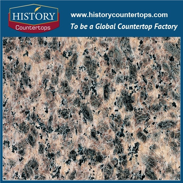 China Yellow Leopard Skin Flower Granite in Bathroom Counter Tops Style for Custom Hospitality & Multi-Family Projects