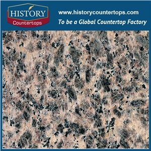 China Yellow Leopard Skin Flower Granite in Bathroom Counter Tops Style for Custom Hospitality & Multi-Family Projects