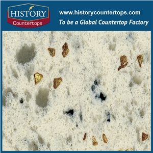 Chinese Amazon Quartz Series, Like Natural Granite Surface,Gold Star,Top Grade,China Quartz Stone Manufacturer,Hot Selling Polishing White Quartz Tile and Slab for Wall and Floor