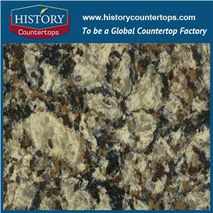 Chinese Gold Amazon Quartz Series, Like Natural Granite Surface,Shirebrook,Quartz Chips and Gravel,China Quartz Stone Manufacturer,Hot Selling Polishing Yellow Quartz Tile and Slab for Floor and Wall