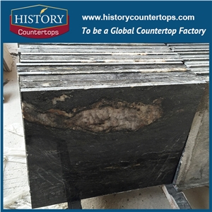 Cosmic Black Titanium, Titanium Mc Granite, Titanium Black,Titanium Black Quartzite Cut to Size & Slabs for Exterior - Interior Wall and Floor Applications
