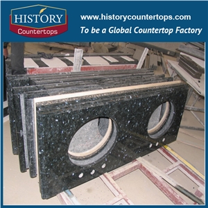 Emerald Pearl or Green Emerald Pearl Granite Counter Top Materials from Norway, Granite Polishing Solid Surface with High Quality & Cheap Good Option for Kitchen Countertops
