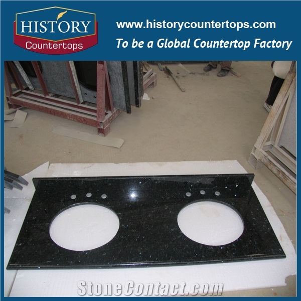 Emerald Pearl or Green Emerald Pearl Granite Counter Top Materials from Norway, Granite Polishing Solid Surface with High Quality & Cheap Good Option for Kitchen Countertops