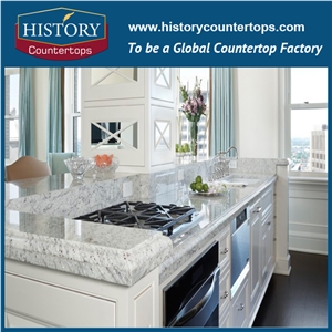 Galaxy White Granite,Natural Stone Kitchen Countertops,White Bench Tops,Polished Surface Kitchen Countertop,Custom Size Stone Granite Countertop