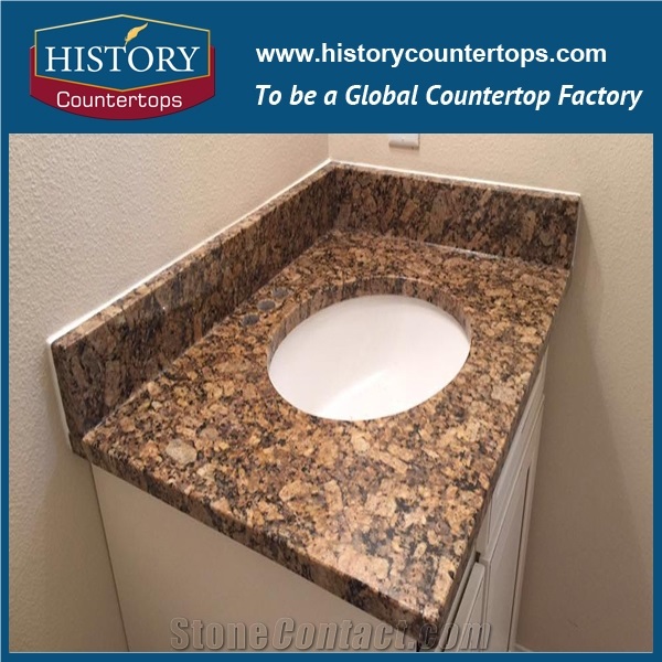 Giallo Fiorito Granite Counter Top Materials from Brazil, Granite Polishing Solid Surface with High Quality & Cheap Good Option for Kitchen Countertops