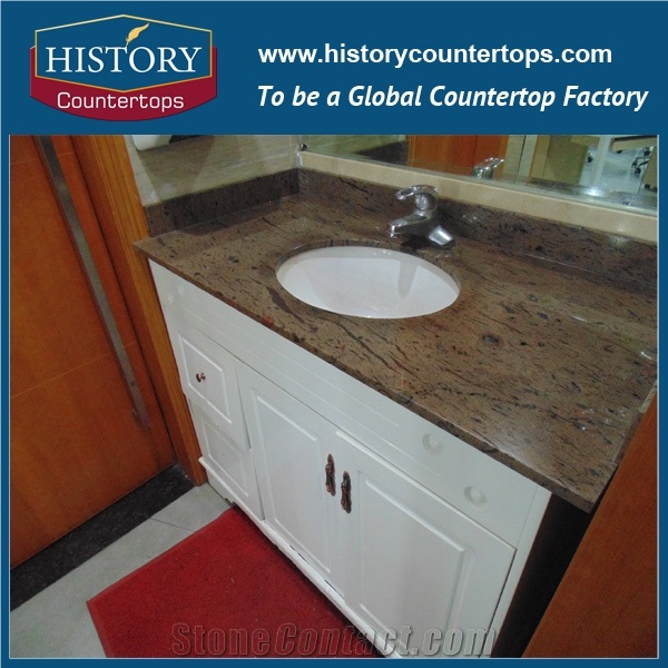 Golden Peacock or Giallo Peacock Granite Buliding Material from China Natural Stone Market Polular in Bathroom Countertops