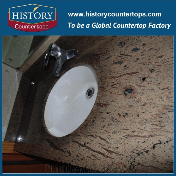 Golden Peacock or Giallo Peacock Granite Buliding Material from China Natural Stone Market Polular in Bathroom Countertops