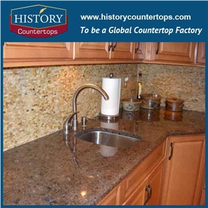 Kitchen Custom Countertop Polished Surface, Best Selling Kitchen Worktops with Custom Edging, Natural Stone Tops for Hospitality Projects