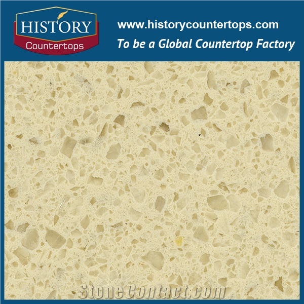 Sparking Quartz Series, Yelow Glass and Crystal Stone/Quartz Surface, Artificial Stone Manufacturer, China Competitive Hotel Project Engineered Quartz Factory for Tile, Slab, Countertops