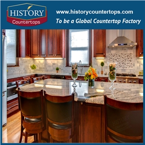 Viscont White Granite,Natural Stone Kitchen Countertops,White Bench Tops,Polished Surface Kitchen Countertop,Custom Size Stone Granite Countertop