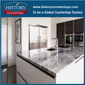 Viscont White Granite,Natural Stone Kitchen Countertops,White Bench Tops,Polished Surface Kitchen Countertop,Custom Size Stone Granite Countertop