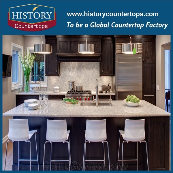 White Granite Countertops for Sales, Cheap Laminate Kitchen Worktops, Natural Stone Kitchen Bar Tops for Multi-Family & Hospitality Projects