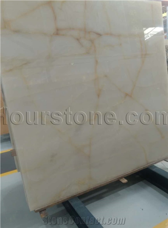 White Onyx Slabs & Tiles, Polished Onyx Floor Tiles, Wall Tiles,China White Onyx with Golden Thread,Tiles & Slabs, Wall Covering & Flooring, White Onyx, Elazig White Onyx