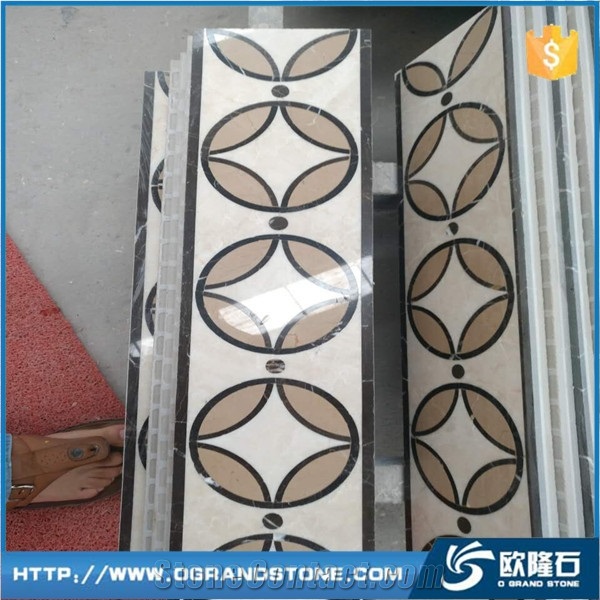 Customized Waterject Marble Ceramic Border Molding for Hall
