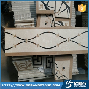 Customized Waterject Marble Ceramic Border Molding for Hall