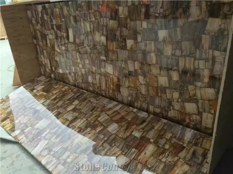 Perified Wood Stone Slab for Table Top, Countertop, Wall