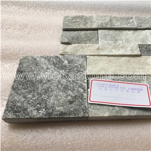 China Cloud Grey Quartzite Stacked Stone Veneer Wall Panel Cladding Panel Ledge Stone Split Face Tile Landscaping Interior & Exterior Culture Stone 35x18cm