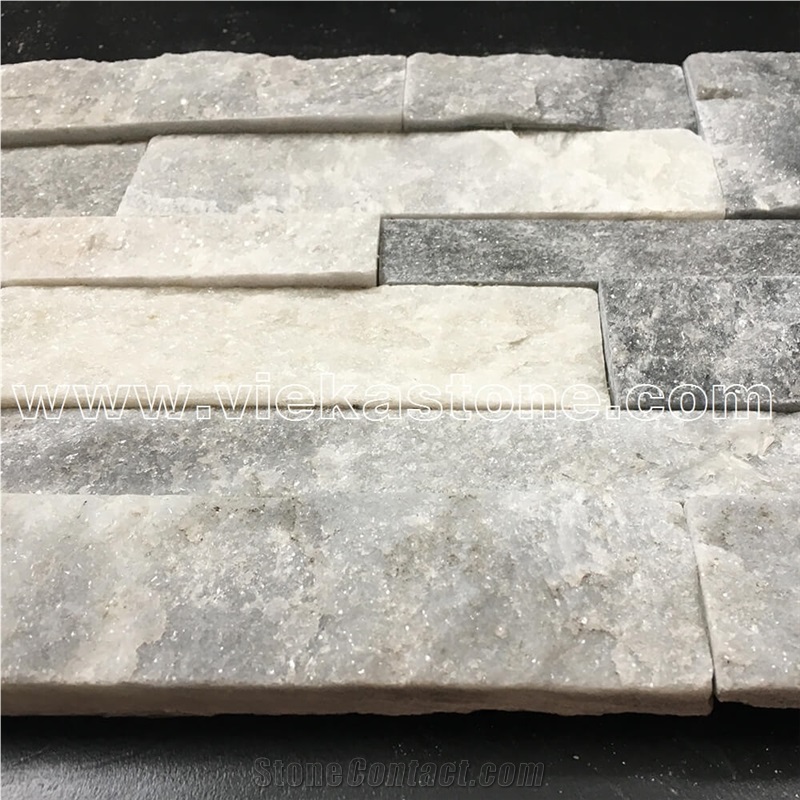 China Cloud Grey Quartzite Stacked Stone Veneer Wall Panel Cladding Panel Ledge Stone Split Face Tile Landscaping Interior & Exterior Culture Stone 35x18cm