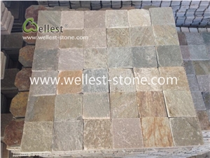 Natural Stone Mosaic, Kitchen Mosaic, Beige Slate Mosaic M
