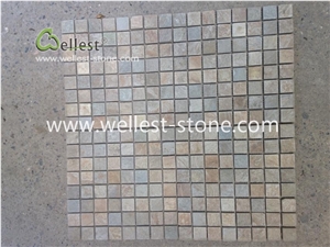 Natural Stone Mosaic, Kitchen Mosaic, Beige Slate Mosaic M