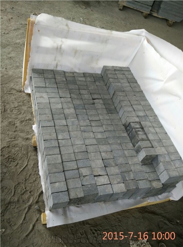 G684 Black Basalt Cube Stone ,Cobble Stone Pavers ,Landscaping Stone , Garden Stepping Pavements ,Exterior Stone