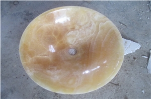 China Honey Onyx Wash Basin,Stone Sink