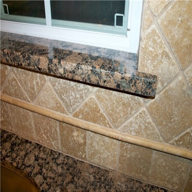 Baltic Stone Brown Granite Window Sill, Brown Granite Polished Surround, Granite Window Frame