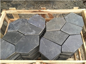 Black Quartzite, Black Quartzite Flagstone, Cobble Stone, Flagstone Road Paving Stone