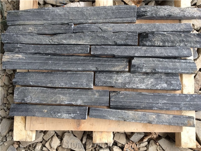 Black Quartzite, Black Quartzite Flagstone, Cobble Stone, Flagstone Road Paving Stone