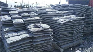 G603 Granite,Sesame White Cube Stone, Snow White Cobble Stone