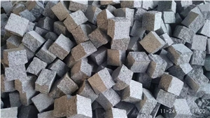 G603 Granite,Sesame White Cube Stone, Snow White Cobble Stone