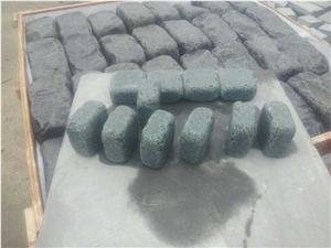 G612,Verde Lucia Cube Stone, Olive Green Cobble Stone, Frog Green