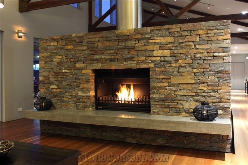Rusty Slate, Rusty Slate Stacked Stone Veneer, Split Face Culture Stone