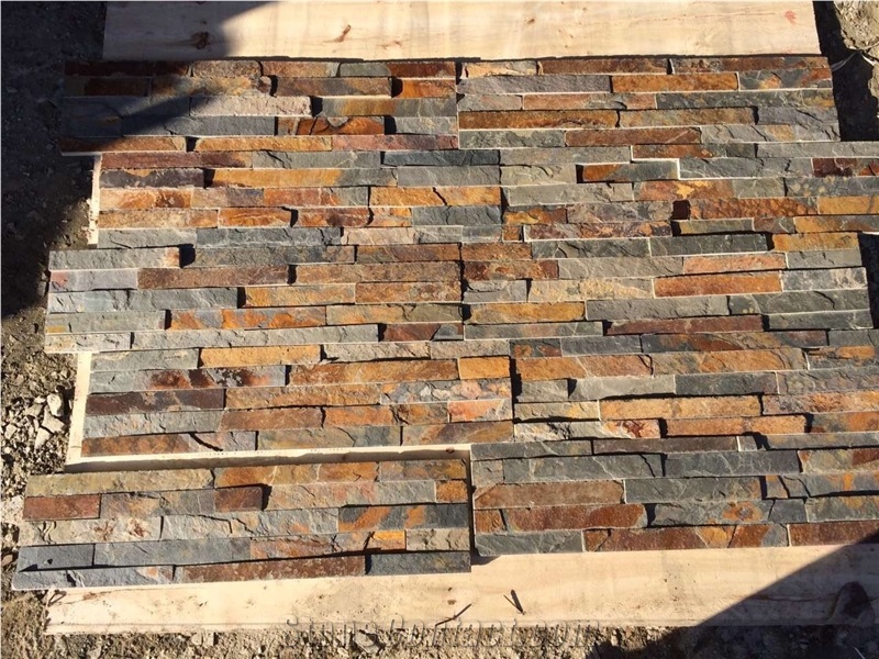 Rusty Slate, Rusty Slate Stacked Stone Veneer, Split Face Culture Stone