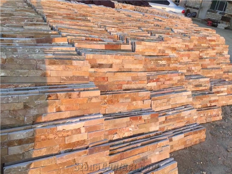 Rusty Slate, Rusty Slate Stacked Stone Veneer, Split Face Culture Stone
