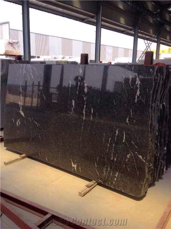 Snowy Night, Black & White, Snowy Night Granite Walling & Flooring, Black & White Tiles & Slabs