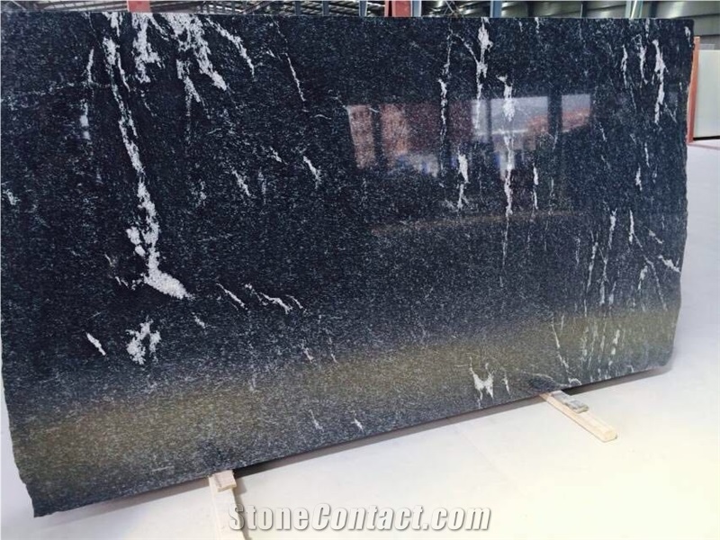 Snowy Night, Black & White, Snowy Night Granite Walling & Flooring, Black & White Tiles & Slabs