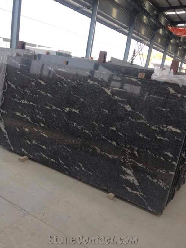 Snowy Night, Black & White, Snowy Night Granite Walling & Flooring, Black & White Tiles & Slabs