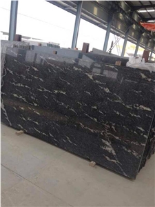 Snowy Night, Black & White, Snowy Night Granite Walling & Flooring, Black & White Tiles & Slabs