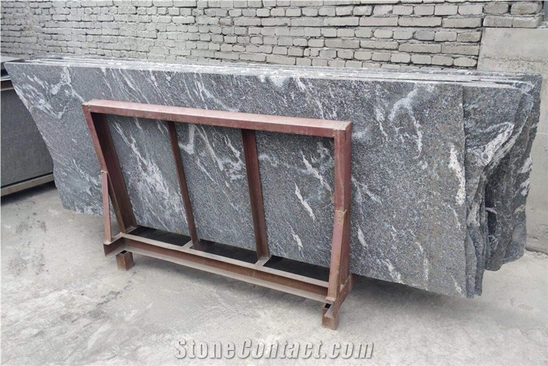 Snowy Night, Black & White, Snowy Night Granite Walling & Flooring, Black & White Tiles & Slabs