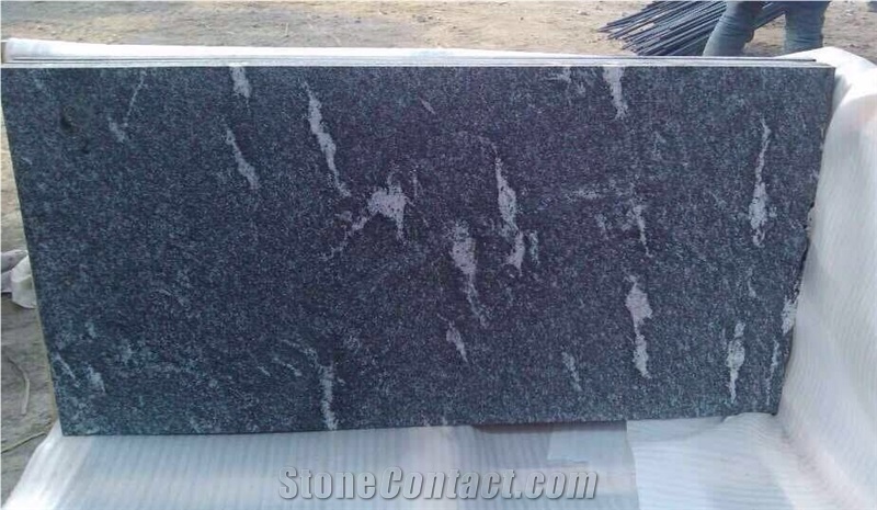 Snowy Night, Black & White, Snowy Night Granite Walling & Flooring, Black & White Tiles & Slabs